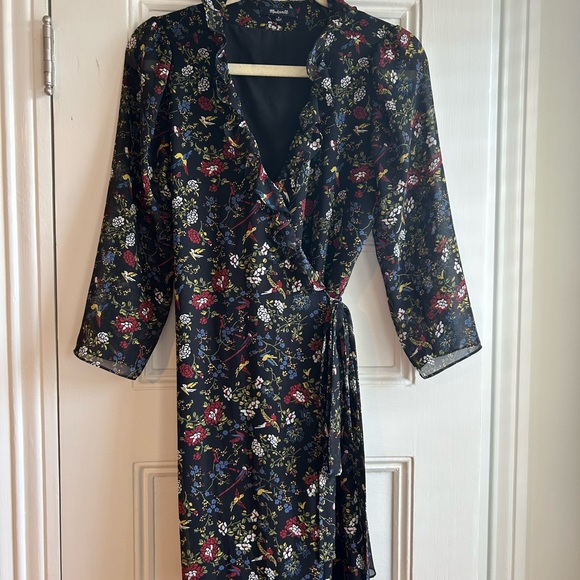 Madewell Finch Floral Wrap Dress - Picture 2 of 7